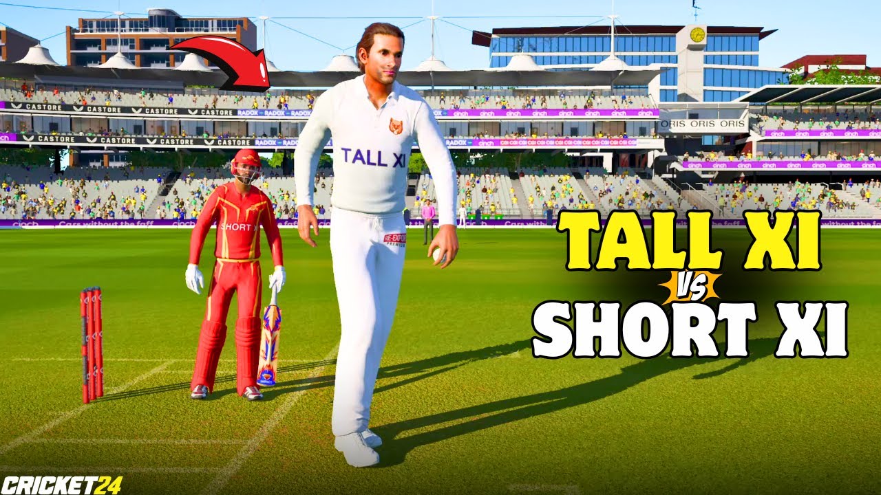 🤯🔥 TALL XI 🆚 SHORTS XI– MS Dhoni Nail Biting Finish🔥 - Most Heated Game | Cricket 24