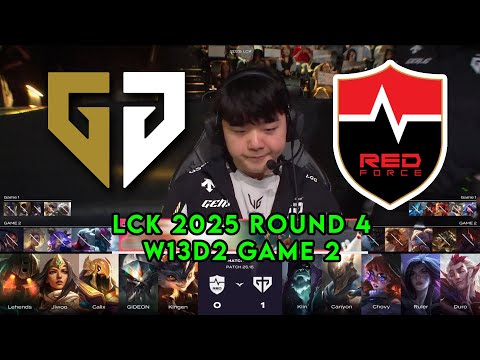GEN vs NS Game 2 | LCK 2025 Round 4 Week 13 Day 2 | Gen.G vs Nongshim RedForce G2