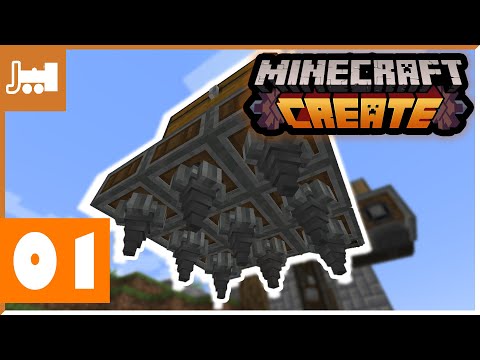 AUTOMATIC MINING - Create Mod Minecraft Survival #1