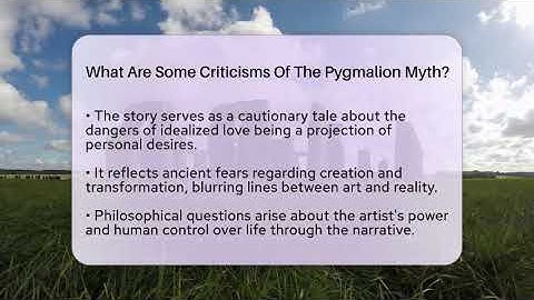 What Are Some Criticisms Of The Pygmalion Myth? - Exploring Ancient Myths