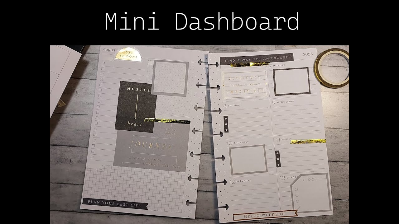 Plan with Me / Mini Dashboard / Happy Planner - YouTube