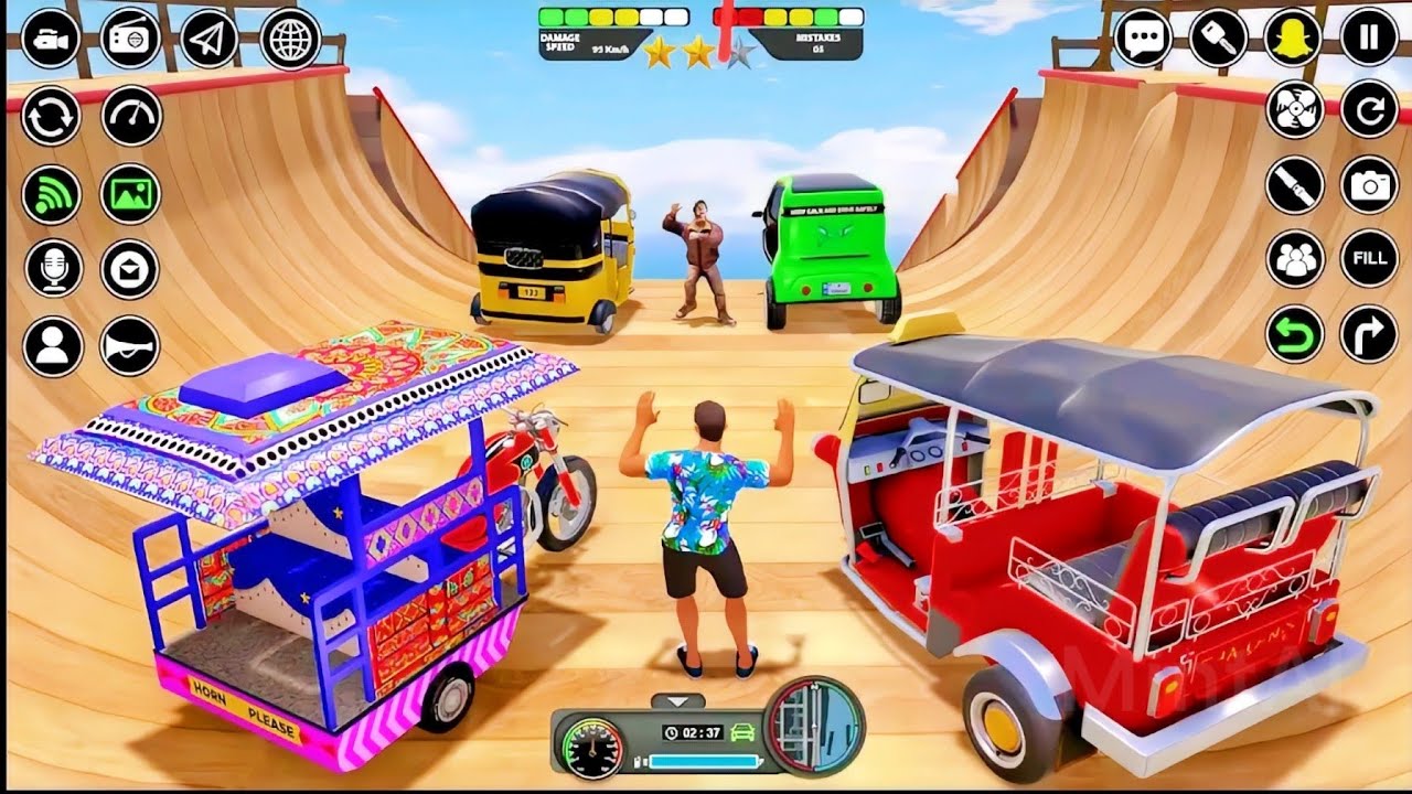 tuk tuk auto rickshaw game 3d impossible Realistic gameplay Tuk