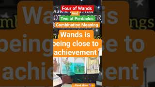CLOSE TO ACHIEVEMENT 4 of Wands and 2 of Pentacles Combination Meaning #tarot #learntarot