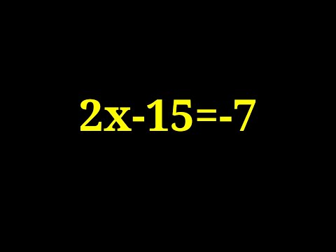 Video Equation 2x-15=-7 - youtube