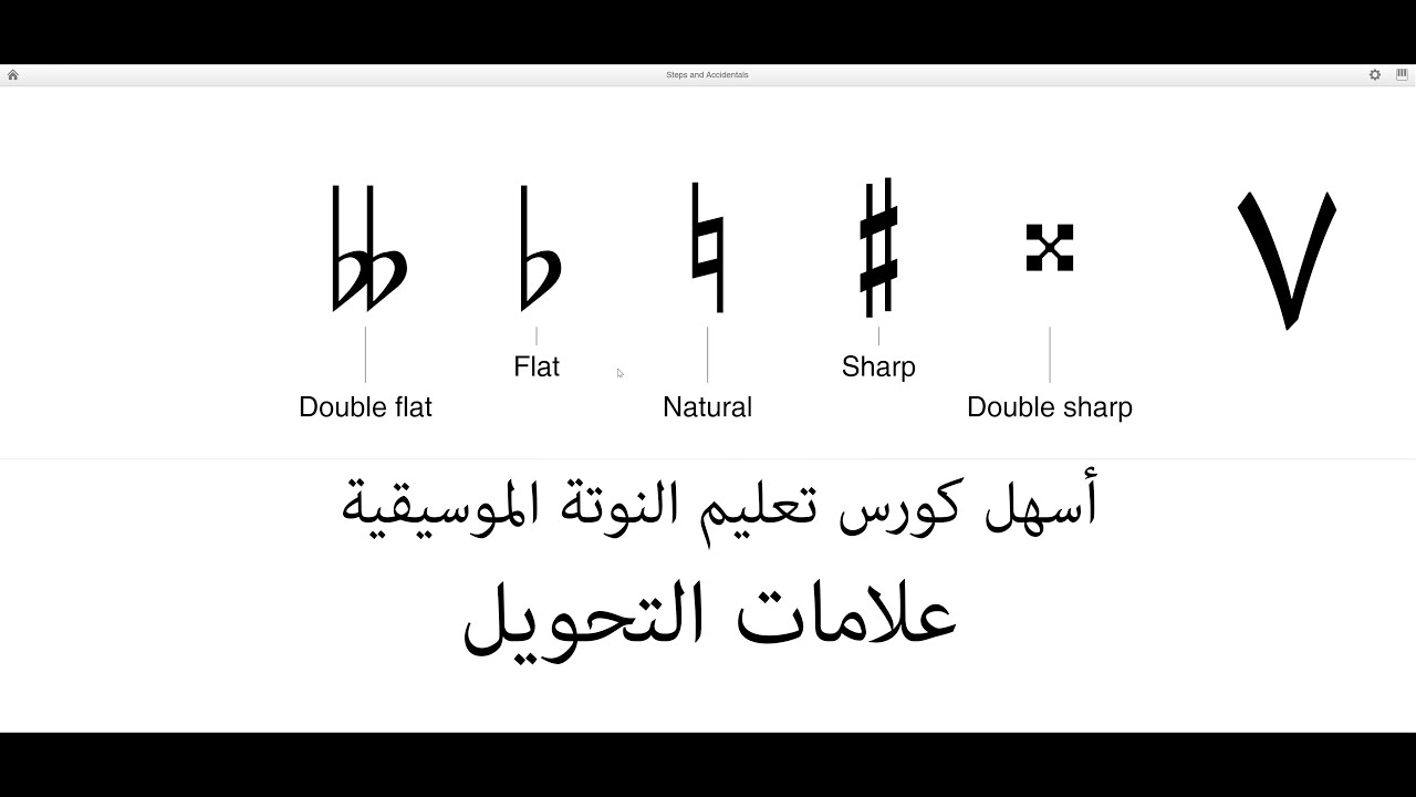 أسهل كورس تعليم النوتة الموسيقية / علامات التحويل