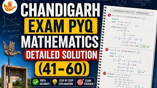Chandigarh exam Maths PyQ with detailed solution#dsssb #htet #ctet #tgt #govtjobs