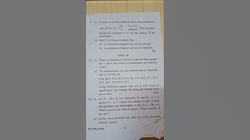 Mscmath 4th sem probability & mathematical statistics question paper year #2022