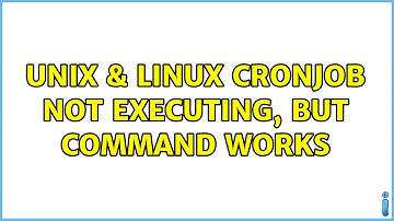 Unix & Linux: Cronjob not executing, but command works