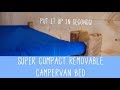 MOST COMPACT CAMPER VAN BED EVER!? Space Saver vanlife living!