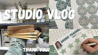 Studio Vlog 20 | Packing orders, opening happy mail & preparing for my first ever shop launch