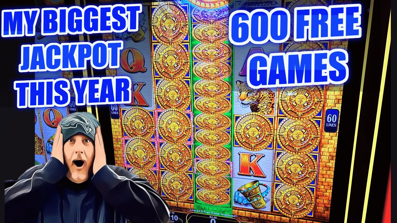 MY BIGGEST JACKPOT HAND PAY OF THE YEAR!  620 FREE GAMES MYAN CHIEF KONAMI SLOT MACHINE