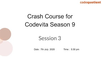 TCS CodeVita | Season 9 | Crash Course - 3 | Best For TCS Codevita Preparation