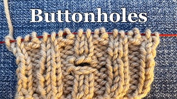 Two-row horizontal buttonholes (Portuguese knitting style)