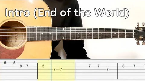 Ariana Grande - Intro (End of the World) Easy Guitar Tutorial Tabs