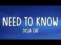 Doja Cat - Need To Know (Lyrics)