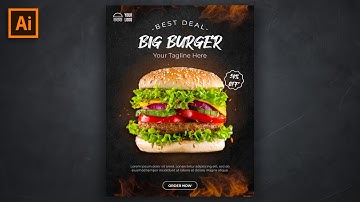 Burger Flyer Design Tutorial - Adobe Illustrator