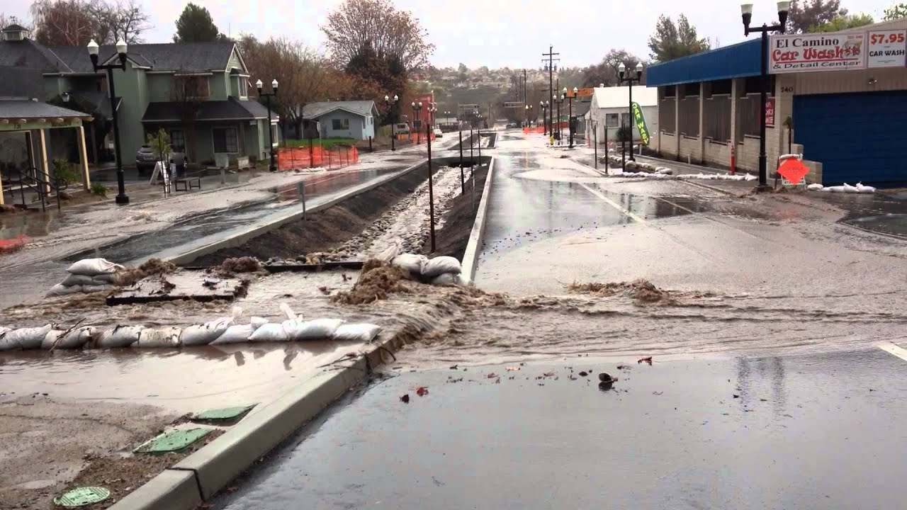 Flooding On 21st Street Paso Robles CA YouTube