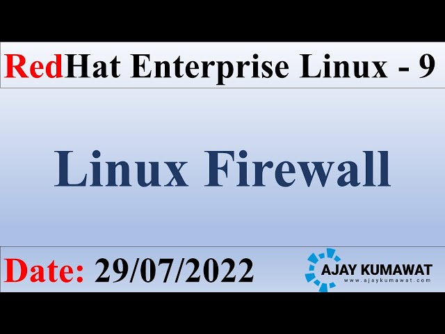 Linux Firewall | Firewall in Linux | Firewall-config command | Firewall-cmd command | RHEL 9 Hindi