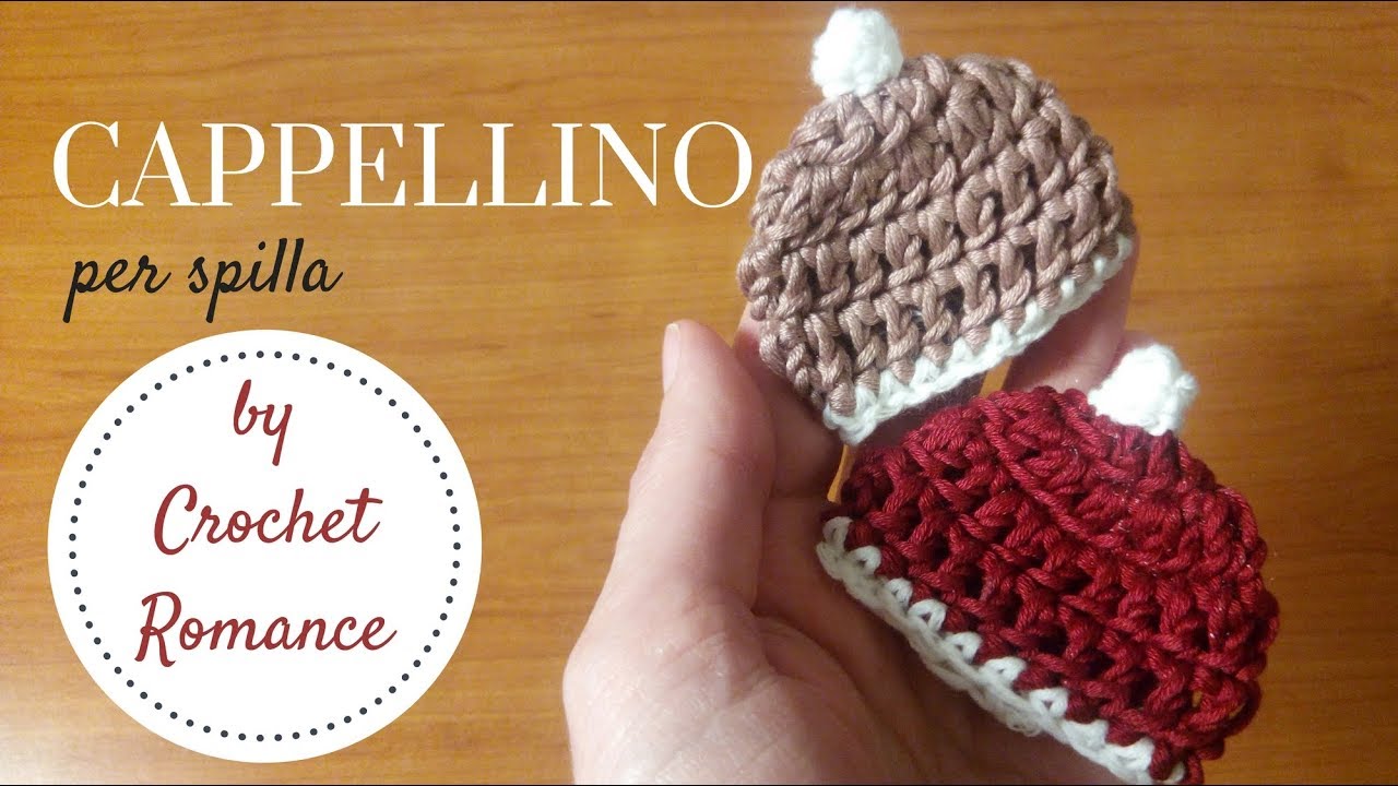 Spilla cappellino uncinetto - tutorial by CrochetRomance