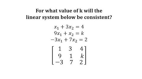 Find the Value of a Constant that Makes a System of Equations Consistent