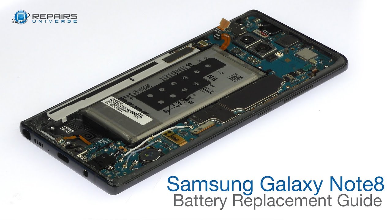 Samsung Galaxy Note8 Battery Replacement Guide - RepairsUniverse - YouTube