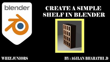 How to make a simple book shelf in blender - Timelapse #whizjuniors