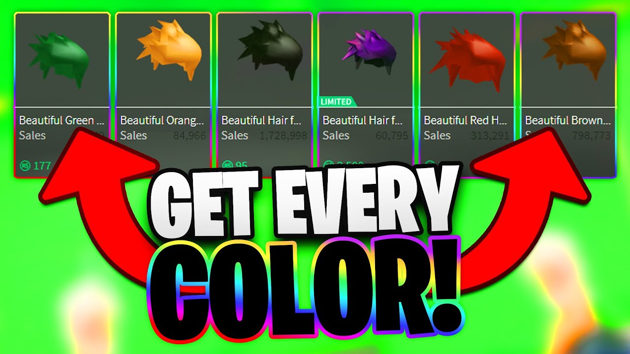How To Get EVERY HAIR COLOR in Roblox! *GLITCH* - YouTube
