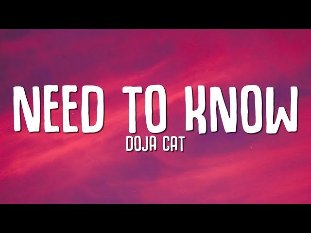 Doja Cat - Need To Know (Lyrics) class=