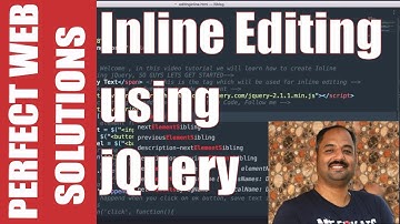 Web Development Tutorial: Learn how to create inline editing using HTML5 and jQuery 2017