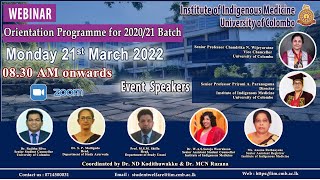 Inauguration Ceremony of the Orientation Program 2022 for 2020/21 BAMS/BUMS Batch : IIM