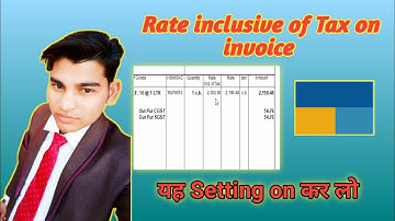 How to enable inclusive tax in tally prime | inclusive of tax in Tally prime