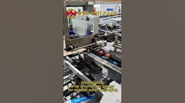 Drop loading wrap around case packer For mineral water packaging #shorts