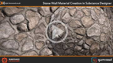 Stone Wall Material Creation in Substance Designer (Promo)
