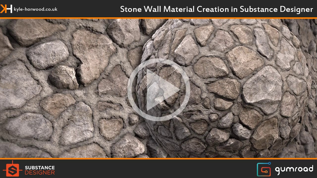 stone wall material creation in substance designer promo substance designer stone wall