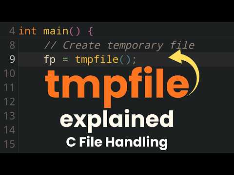 C File Handling Tutorial | tmpfile() Function Explained | Create & Use Temporary Files in C