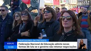 Professores em protesto contra modelo de descongelamento de carreiras (11-Novembro)