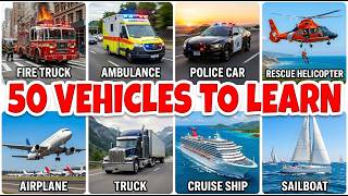 Vehicle Names Learn 50 Vehicle Names In English With Sounds Vehicles Vocabulary