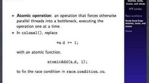 CUDA C: race conditions and atomics