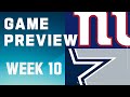 New York Giants vs. Dallas Cowboys | 2023 Week 10 Game Preview