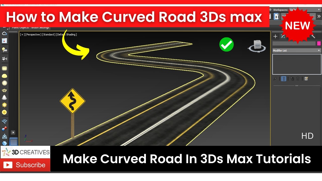 How to Make Curved Roads in 3Ds Max