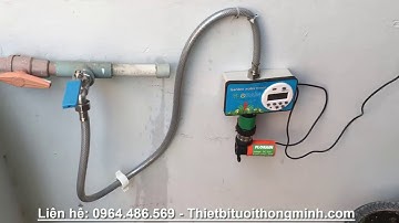 Bộ hẹn giờ máy bơm van điện từ tưới cây tự động phun sương, nhỏ giọt, phun mưa sân thượng ban công