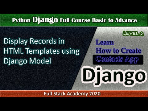 Python Django CRUD Application | Display Record on HTML pages in Python Django | Model Data in HTML