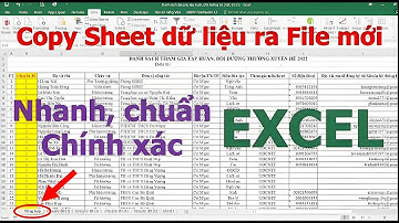 Copy sao chép trang tính Sheet dữ liệu ra File mới trong Excel nhanh đơn giản