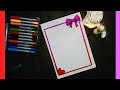 Quick And Easy Border Design For Project/very simple and easy border design for project 😍😍