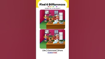 Can you find 6 differences | Brain Challenge #shorts #trending #spotthedifference #findthedifference