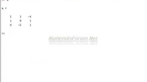 MATLAB Matris Determinat-Matrisin Tersi