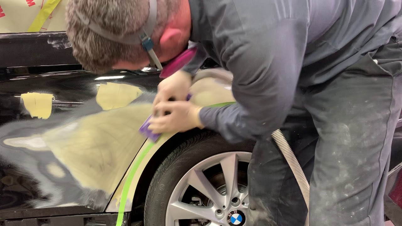 BMW quarter panel repair | LuxuryCarRepair - YouTube