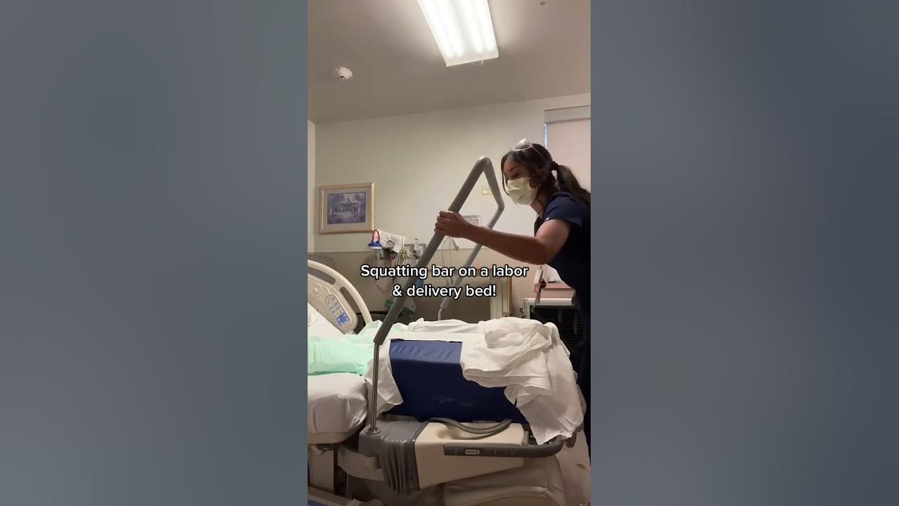 Squatting bars on labor/delivery a bed! #shorts Squatting bars on labor/delivery a bed! #shorts