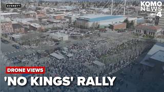 DRONE VIDEO: 'No Kings' rally in Everett, Washington