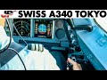 Piloting SWISS Airbus A340-300 out of Tokyo Narita | Cockpit Views